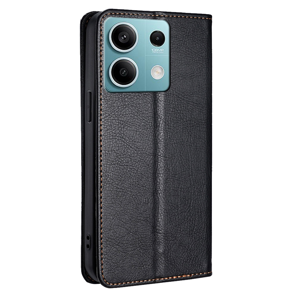 For Xiaomi Redmi Note 13 4G Wallet Case Leather Phone Cover with Magnetic Closure
