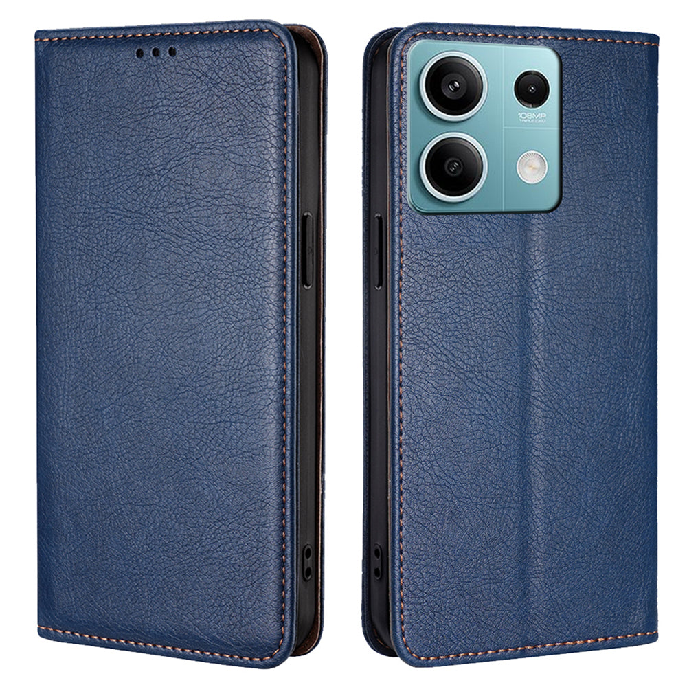 For Xiaomi Redmi Note 13 4G Wallet Case Leather Phone Cover with Magnetic Closure