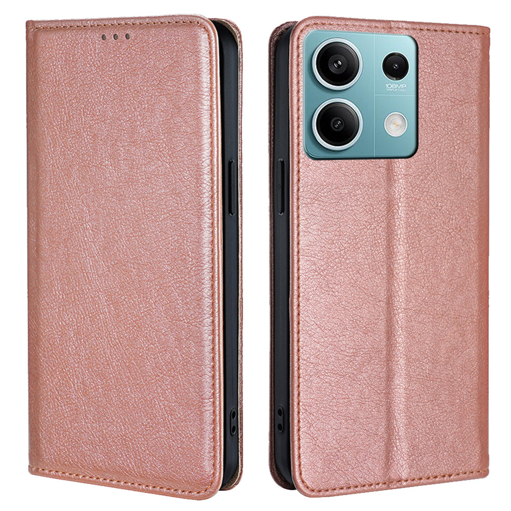 For Xiaomi Redmi Note 13 4G Wallet Case Leather Phone Cover with Magnetic Closure