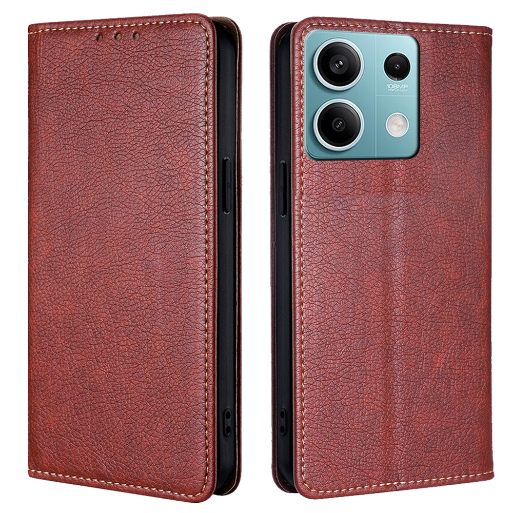 For Xiaomi Redmi Note 13 4G Wallet Case Leather Phone Cover with Magnetic Closure