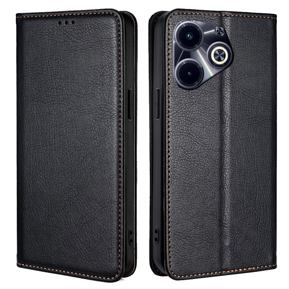 For Transsion Infinix Hot 40i PU Leather Case Magnetic Closing Wallet Phone Cover