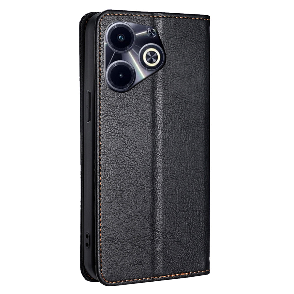 For Transsion Infinix Hot 40i PU Leather Case Magnetic Closing Wallet Phone Cover