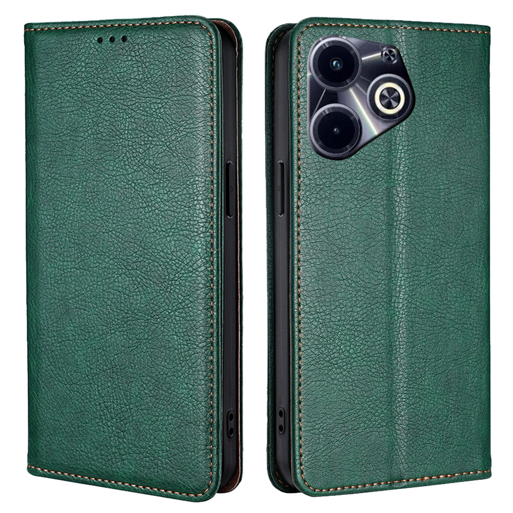 For Transsion Infinix Hot 40i PU Leather Case Magnetic Closing Wallet Phone Cover