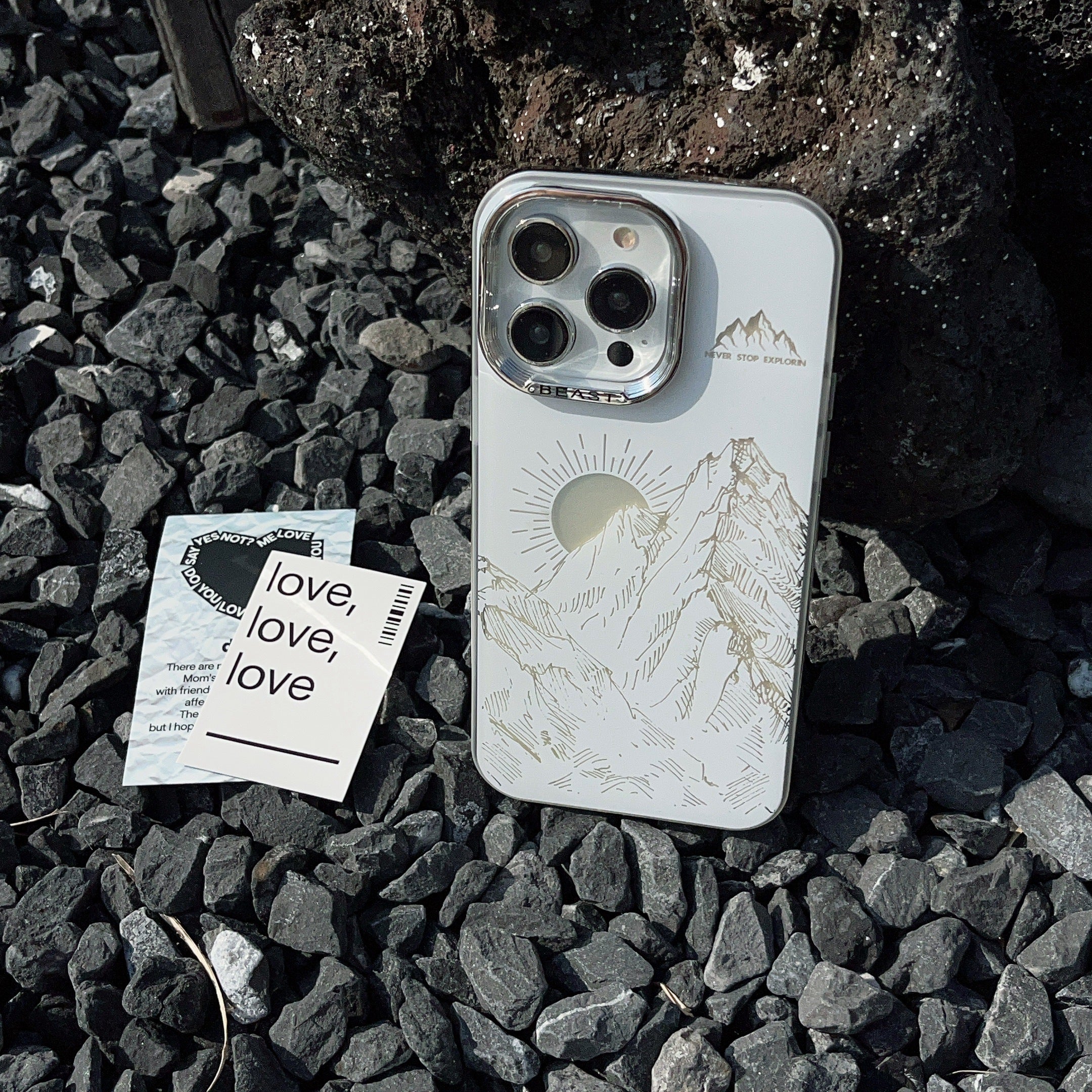 For iPhone 13 Pro 6.1 inch Case Aurora Electroplating Frame TPU+PC Phone Cover
