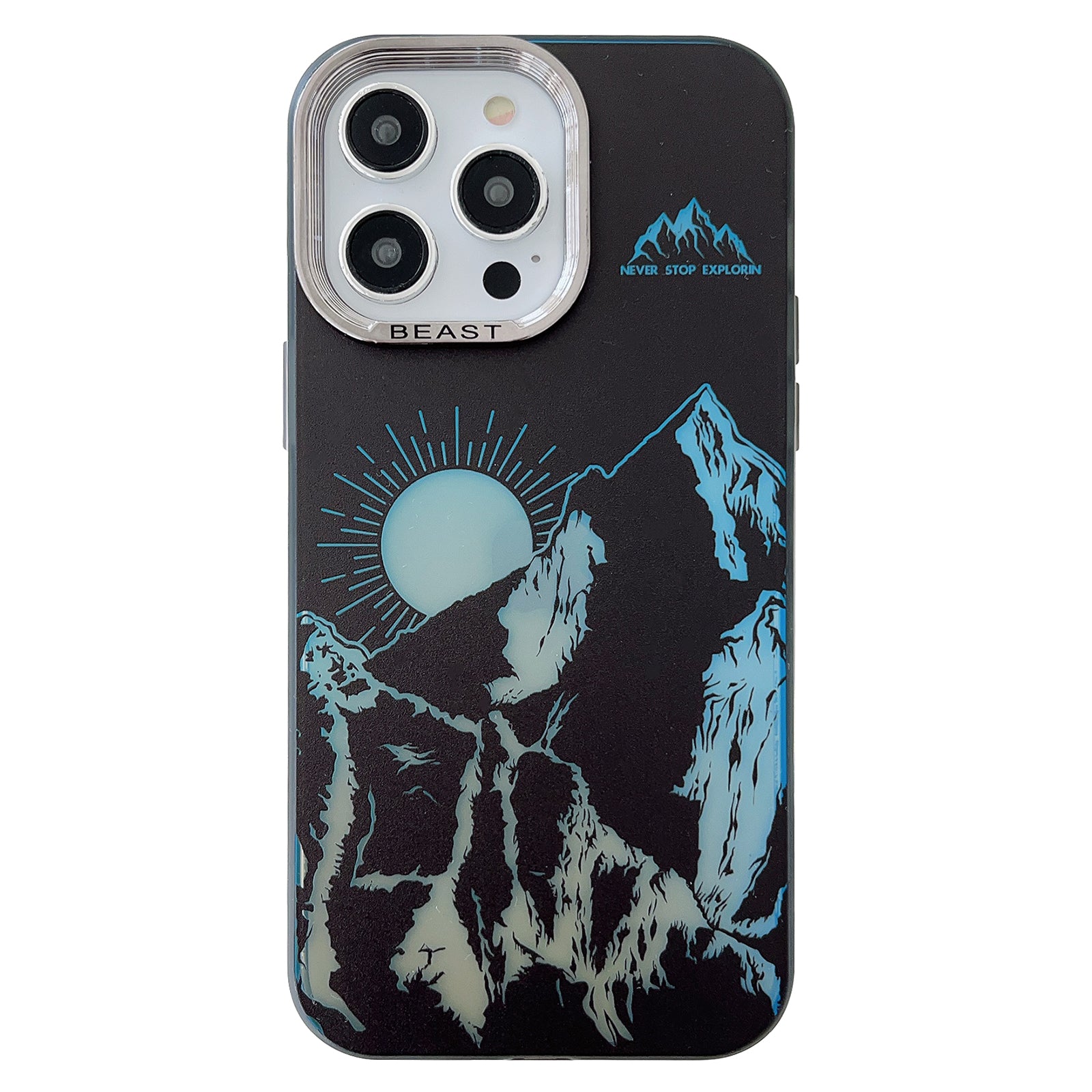 For iPhone 13 Pro Max Case TPU+PC Electroplating Aurora Phone Cover
