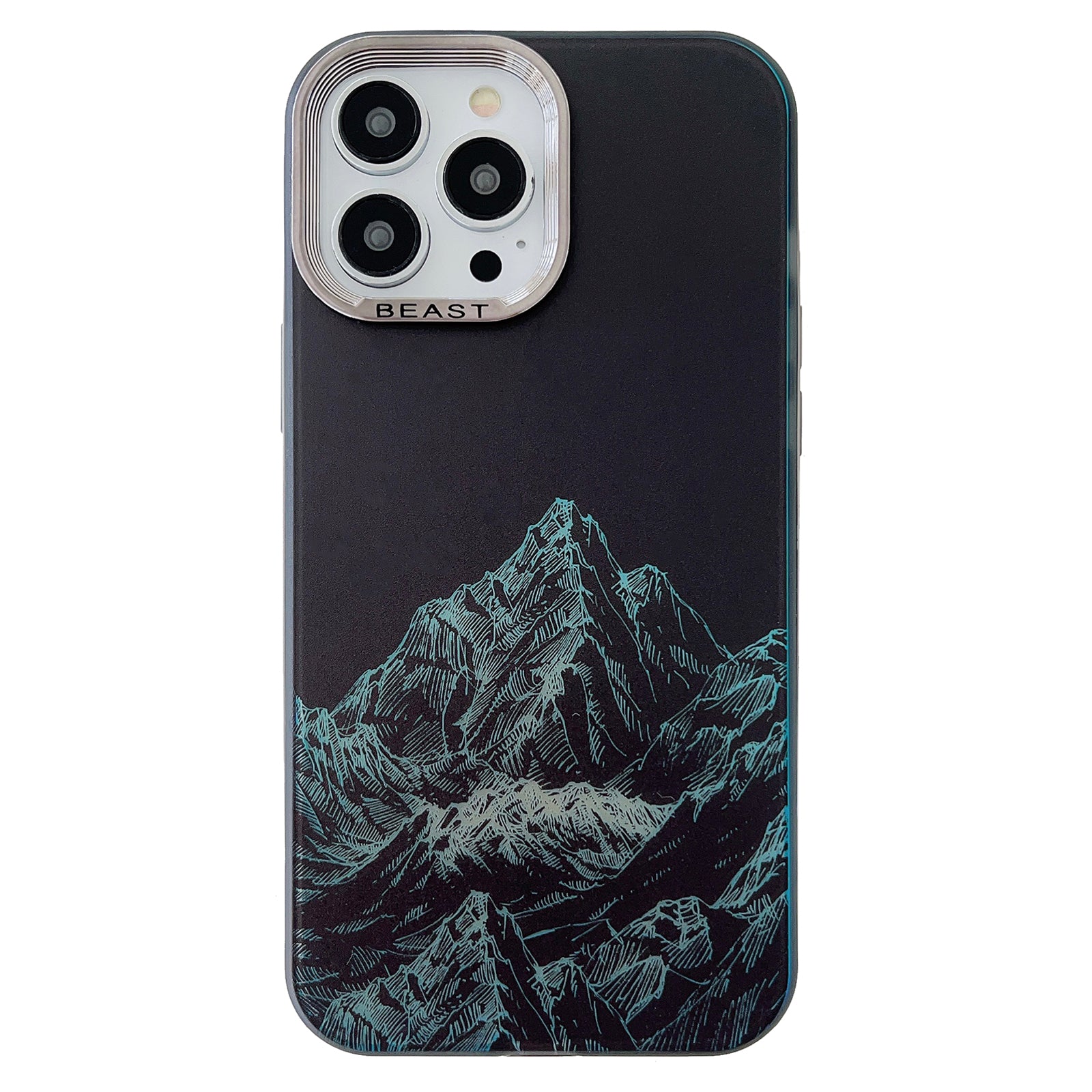 For iPhone 14 Pro Max Case Aurora Electroplating Frame Bump Proof TPU+PC Cover