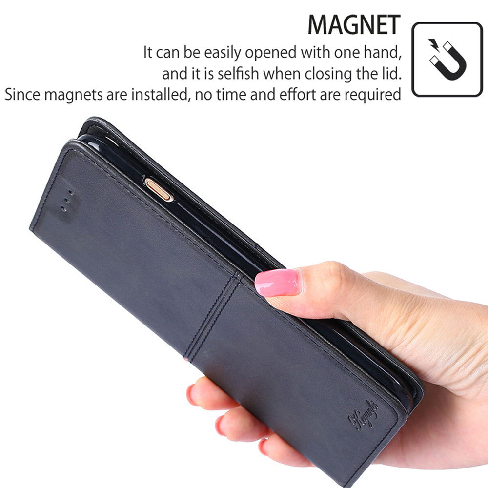 For Samsung Galaxy S24 Ultra Card Slots Phone Cover Cowhide Texture Phone Protective Case