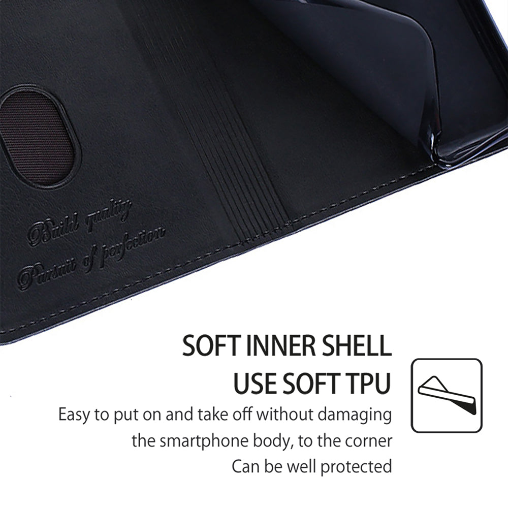 For Samsung Galaxy S24 Ultra Card Slots Phone Cover Cowhide Texture Phone Protective Case
