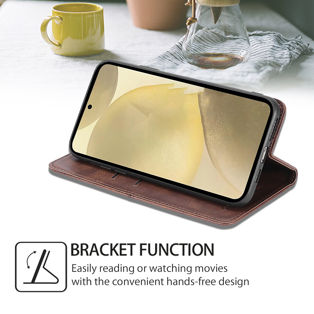 For Samsung Galaxy Xcover7 Case Card Slots Cowhide Texture Protective Phone Cover
