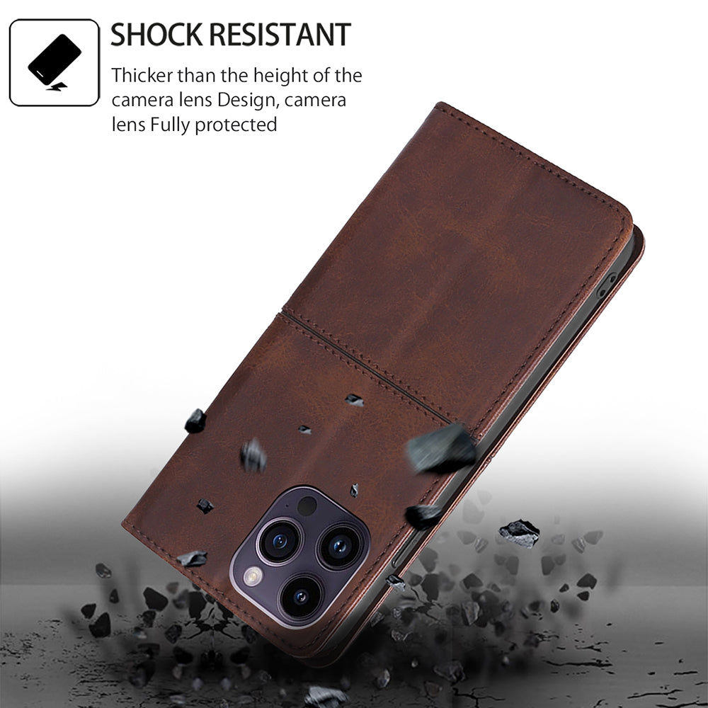 For Samsung Galaxy Xcover7 Case Card Slots Cowhide Texture Protective Phone Cover