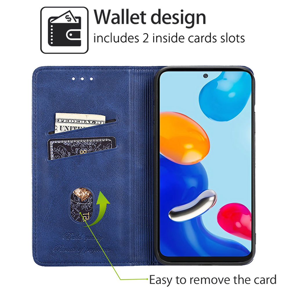 For Realme GT5 Pro 5G Magnetic Case Card Slots Cowhide Texture Phone Protective Cover