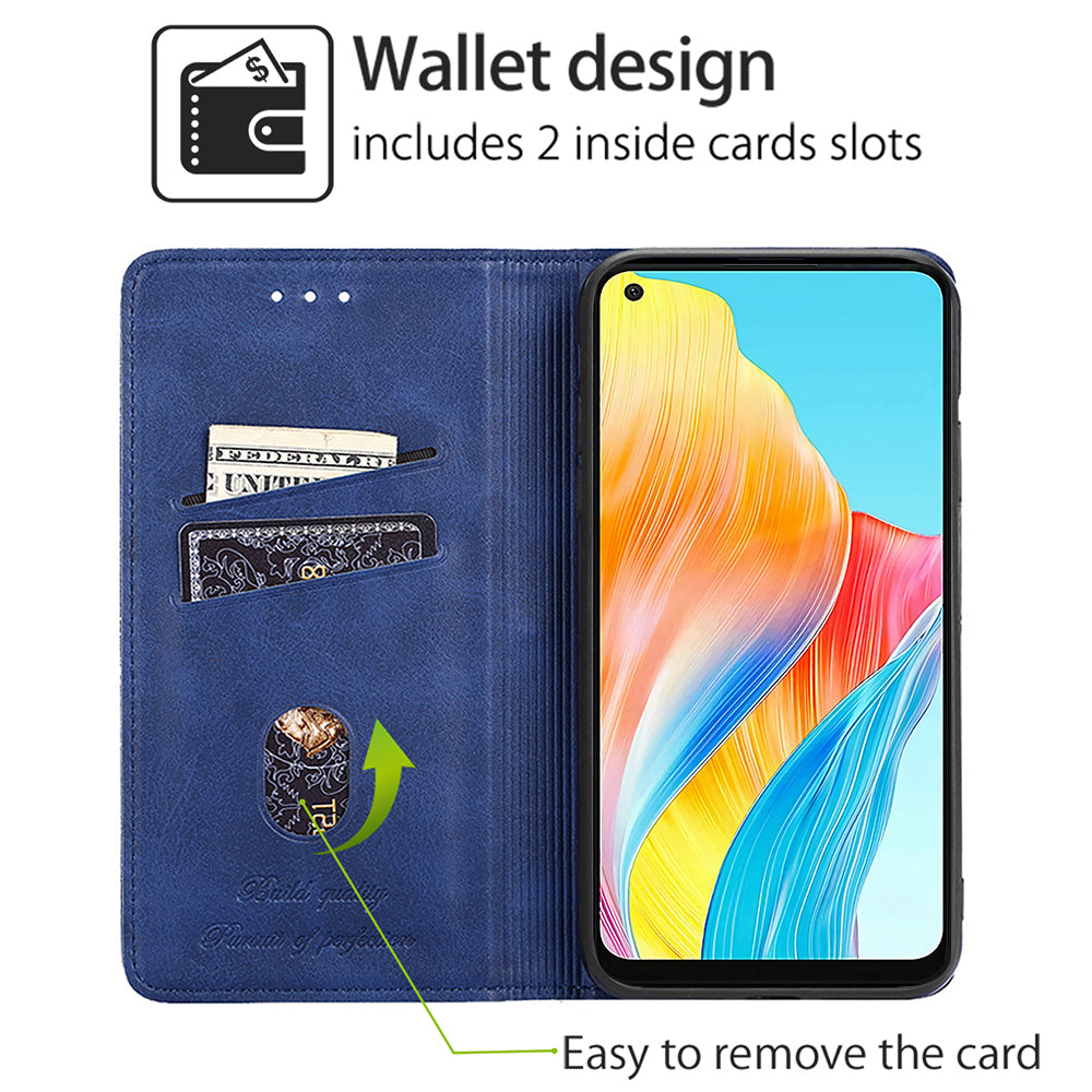 For Oppo Find X7 Ultra Leather Case Card Slots Cowhide Texture Magnetic Closing Phone Cover