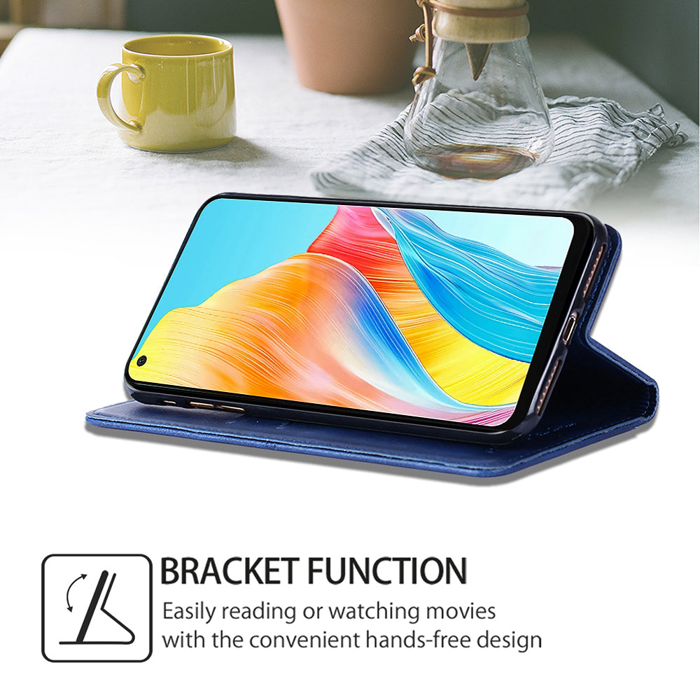 For Oppo Find X7 Ultra Leather Case Card Slots Cowhide Texture Magnetic Closing Phone Cover