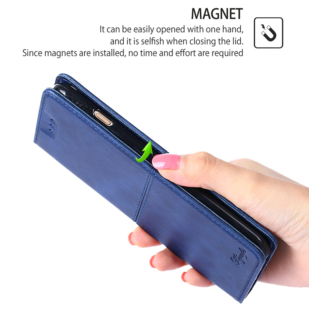 For Oppo Find X7 Ultra Leather Case Card Slots Cowhide Texture Magnetic Closing Phone Cover