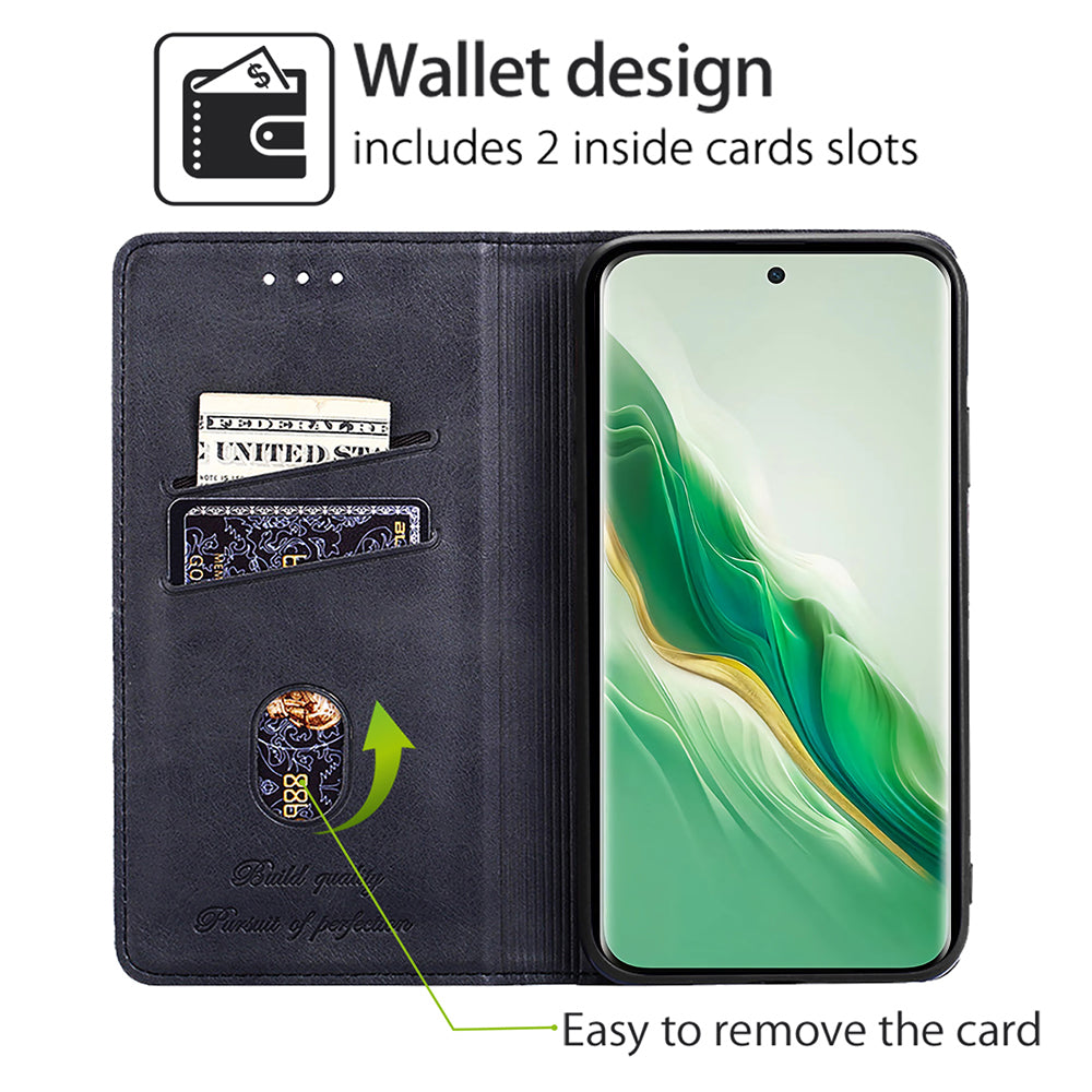 For Huawei nova 12 5G Phone Case Card Slots Cowhide Texture Leather Flip Cover