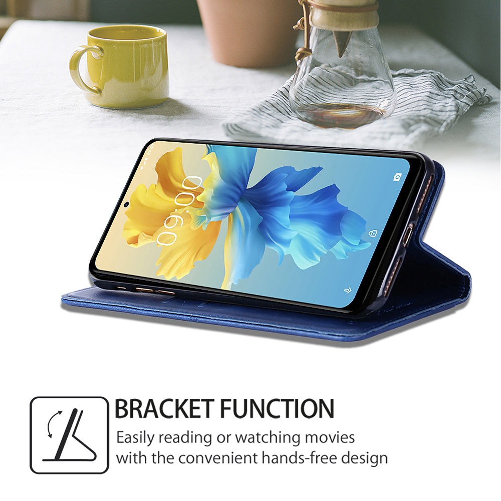 For Transsion Infinix Hot 40i Case Card Slots PU Leather Flip Stand Phone Cover