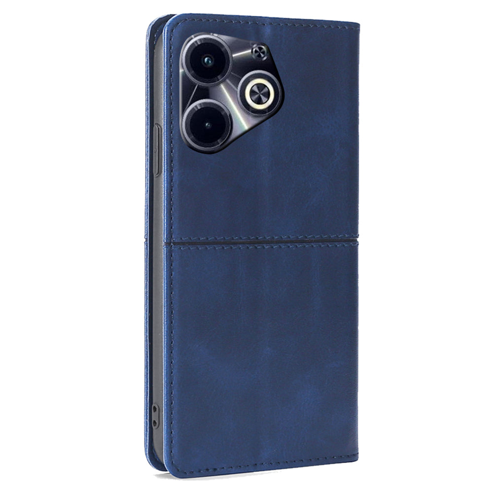 For Transsion Infinix Hot 40i Case Card Slots PU Leather Flip Stand Phone Cover