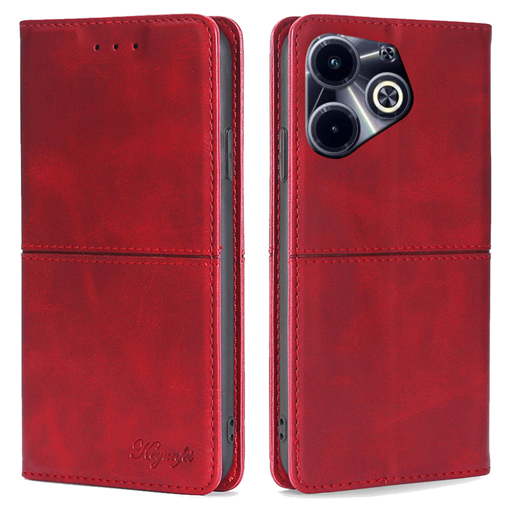 For Transsion Infinix Hot 40i Case Card Slots PU Leather Flip Stand Phone Cover