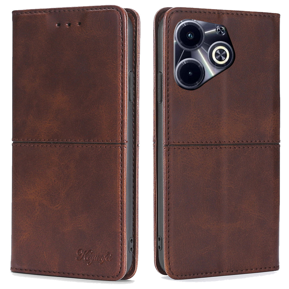 For Transsion Infinix Hot 40i Case Card Slots PU Leather Flip Stand Phone Cover
