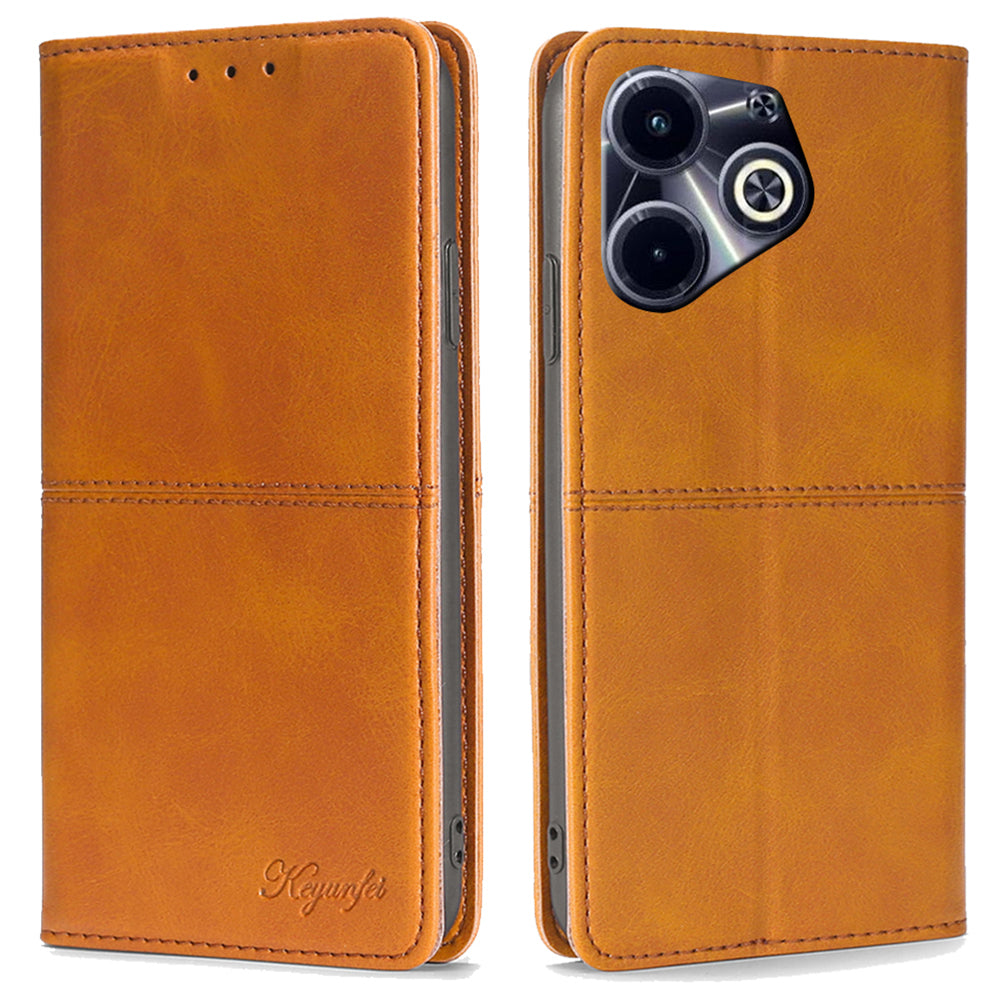 For Transsion Infinix Hot 40i Case Card Slots PU Leather Flip Stand Phone Cover