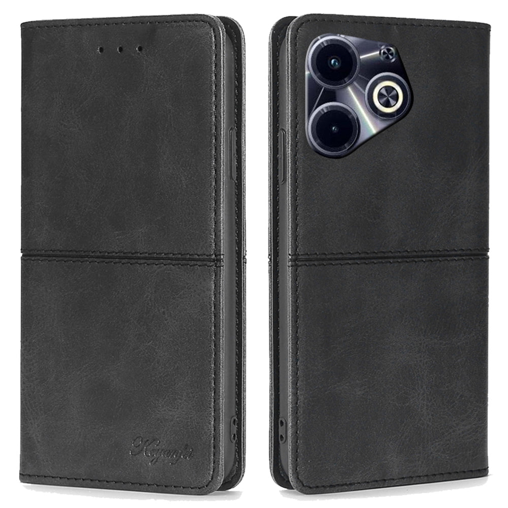 For Transsion Infinix Hot 40i Case Card Slots PU Leather Flip Stand Phone Cover
