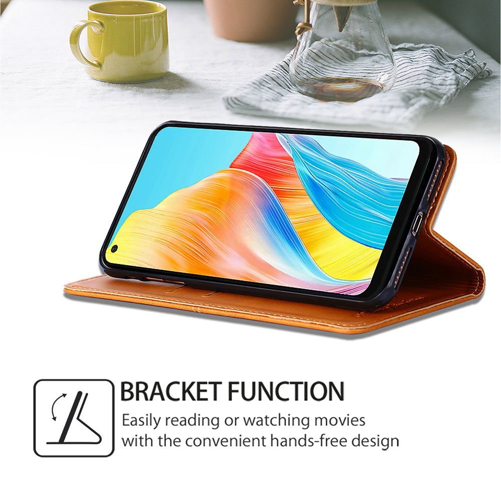 For Oppo Find X7 5G Shockproof Case Cowhide Texture Leather Phone Cover with Card Slots