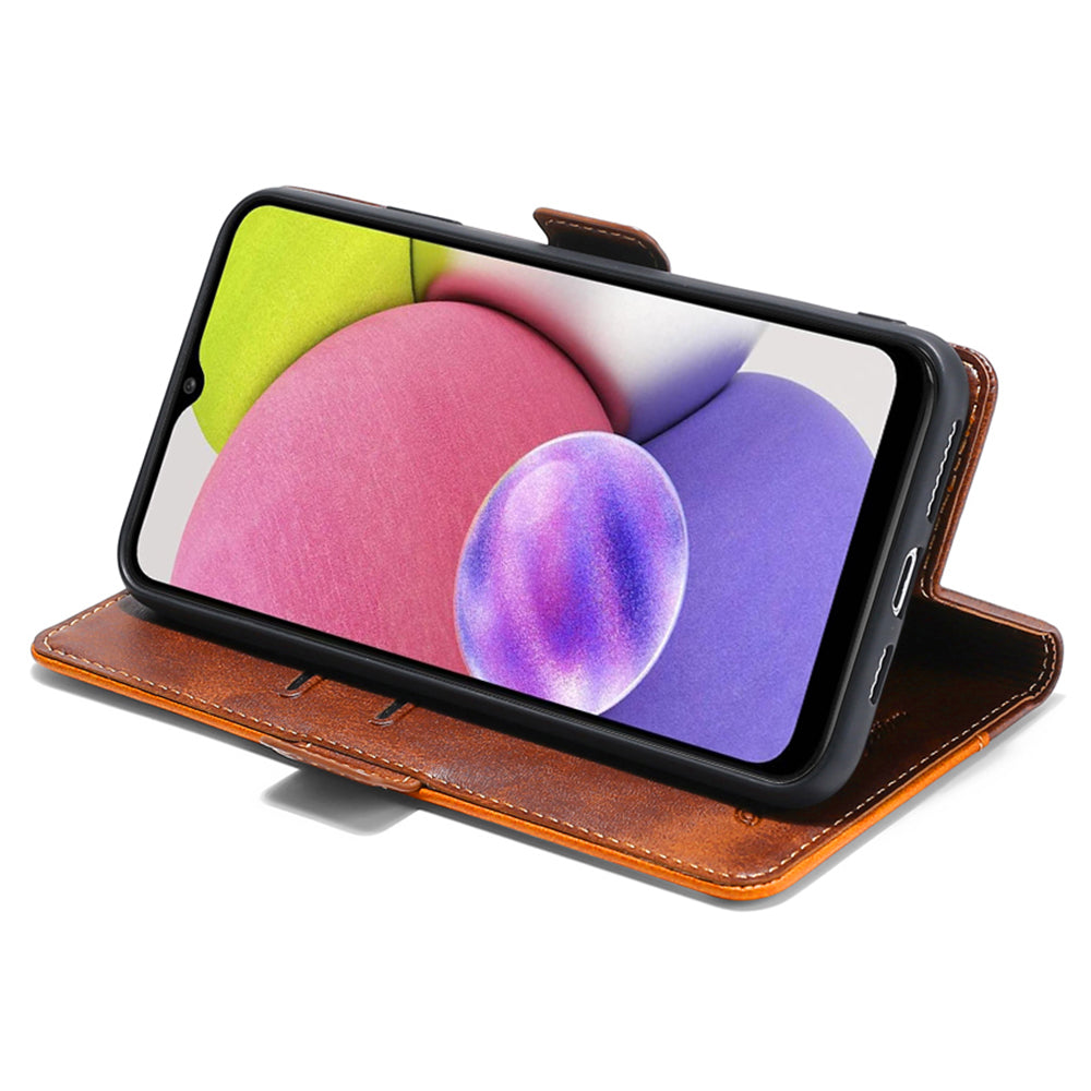 For Samsung Galaxy S24 Ultra Case Dual-color PU Leather Stand Wallet Phone Cover