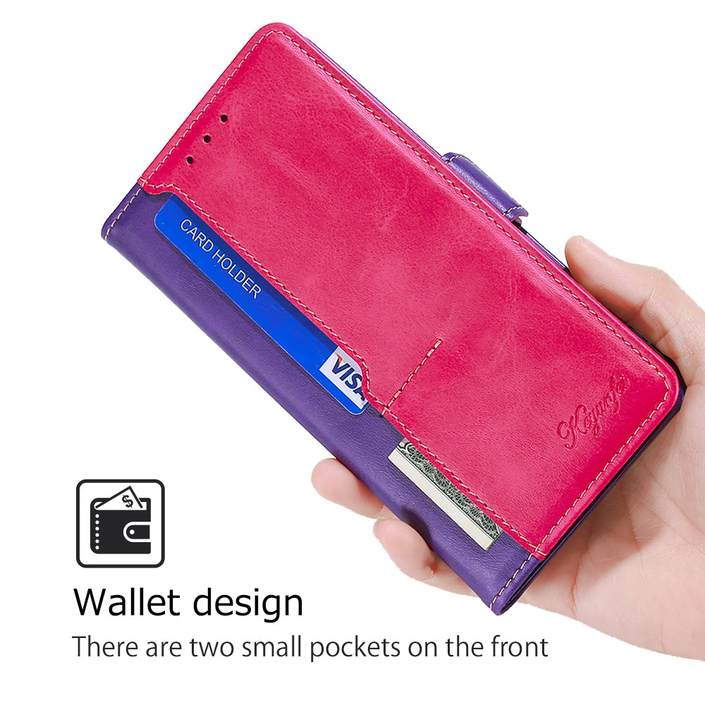 For Samsung Galaxy S24 Case Dual-color Flip Stand Leather Phone Cover
