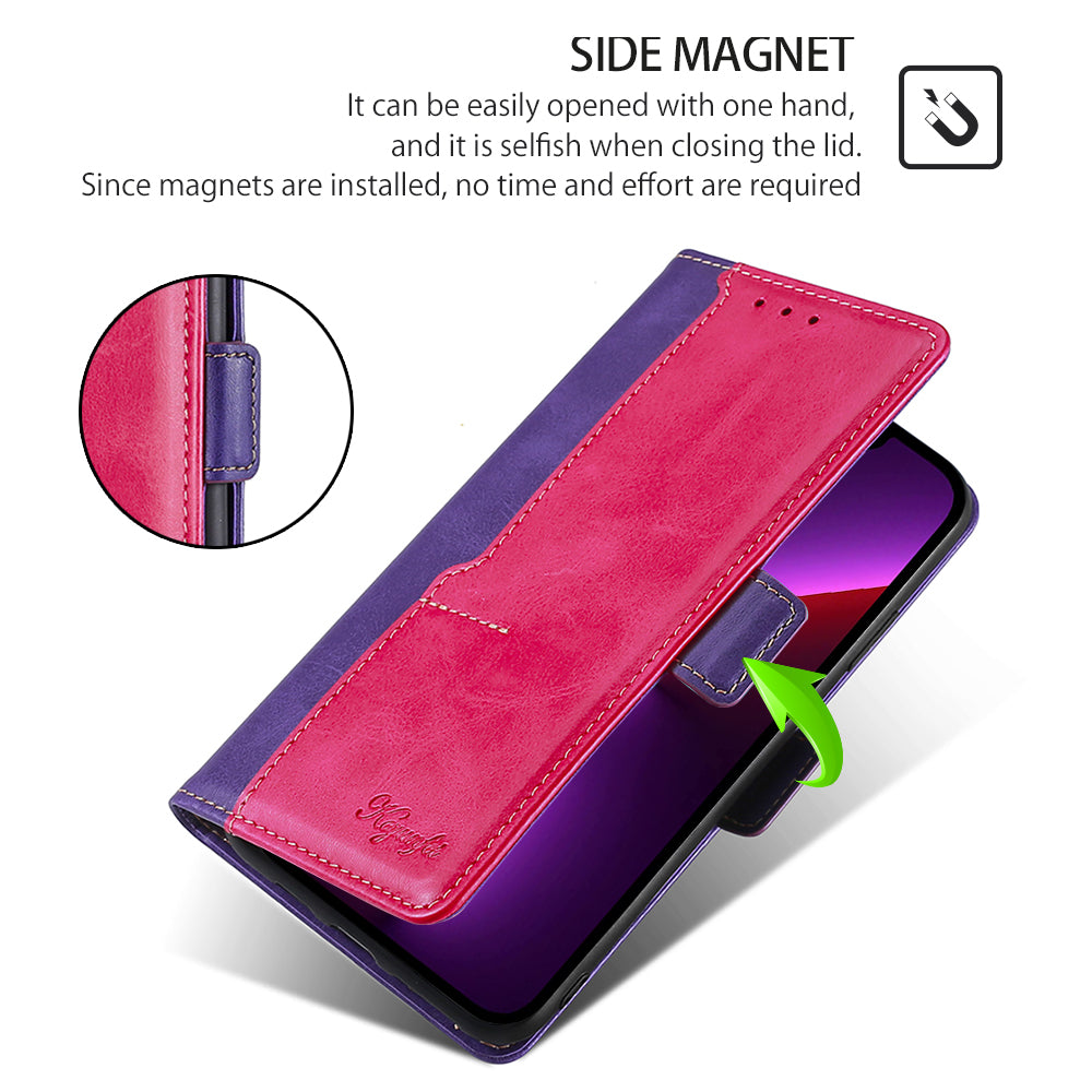 For Samsung Galaxy S24 Case Dual-color Flip Stand Leather Phone Cover