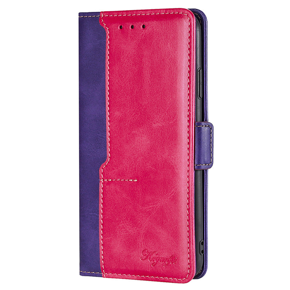 For Samsung Galaxy S24 Case Dual-color Flip Stand Leather Phone Cover