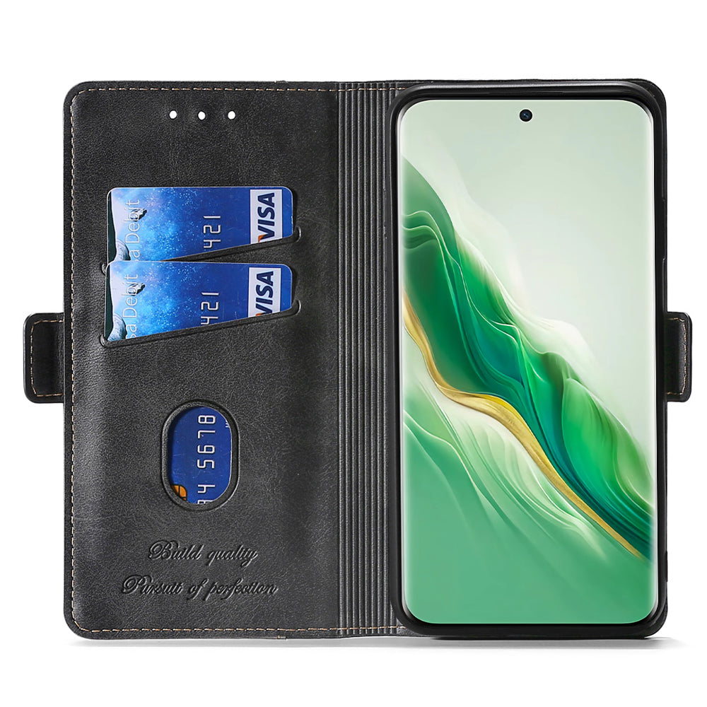 For Honor Magic6 5G Case Dual-Color Leather Flip Stand Phone Cover