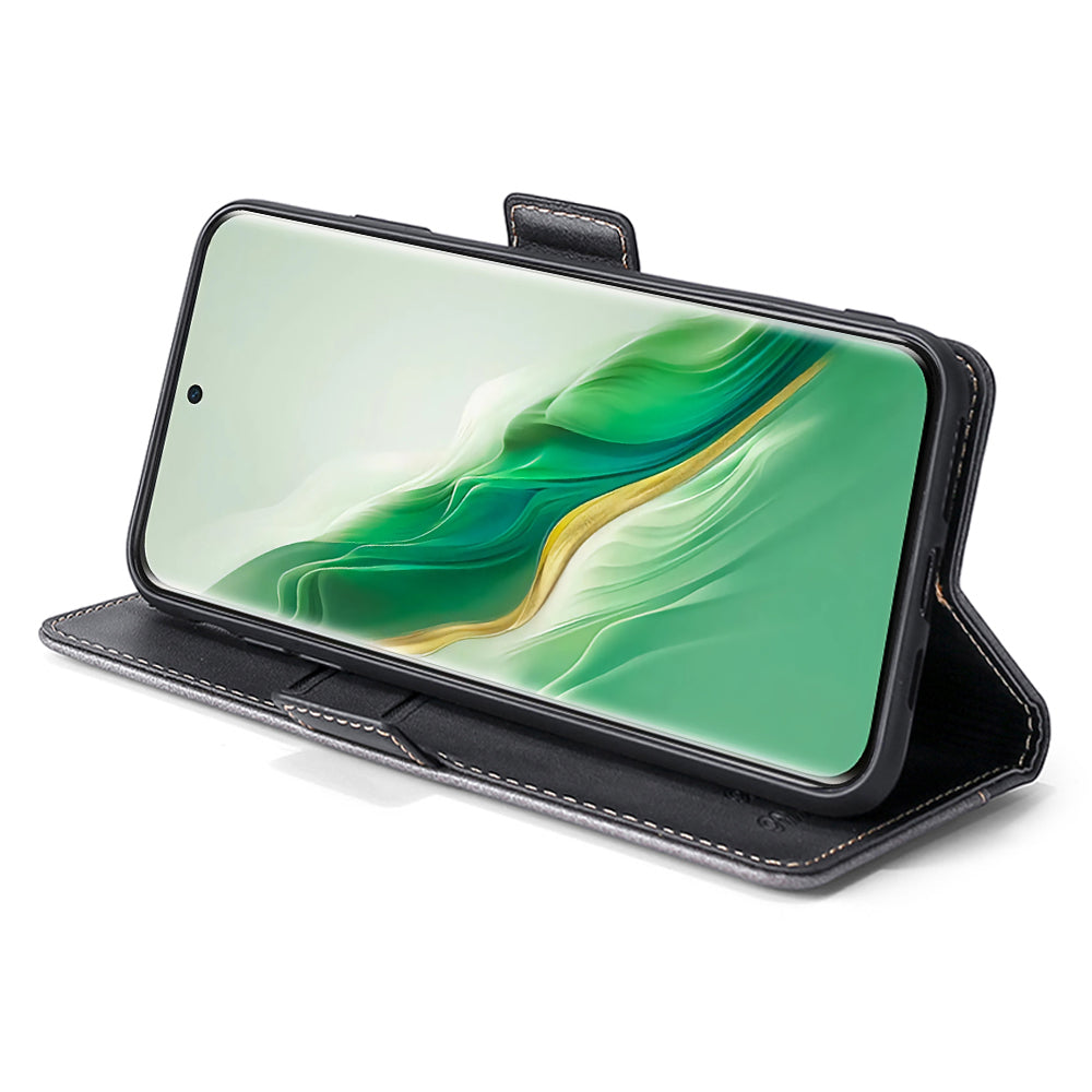 For Honor Magic6 5G Case Dual-Color Leather Flip Stand Phone Cover