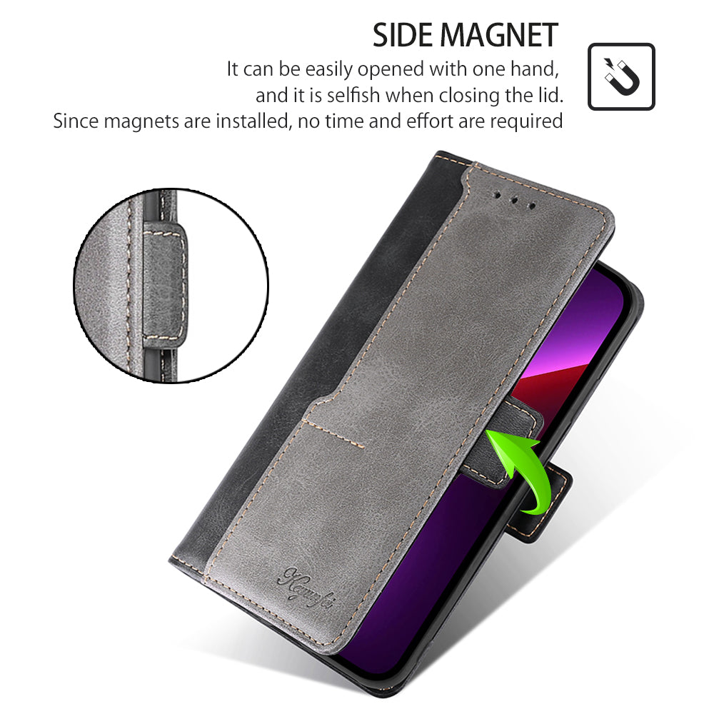 For Honor Magic6 5G Case Dual-Color Leather Flip Stand Phone Cover
