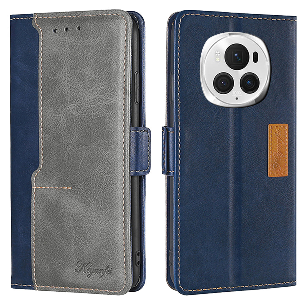 For Honor Magic6 Pro 5G Leather Case Wallet Dual Color Retro Phone Cover