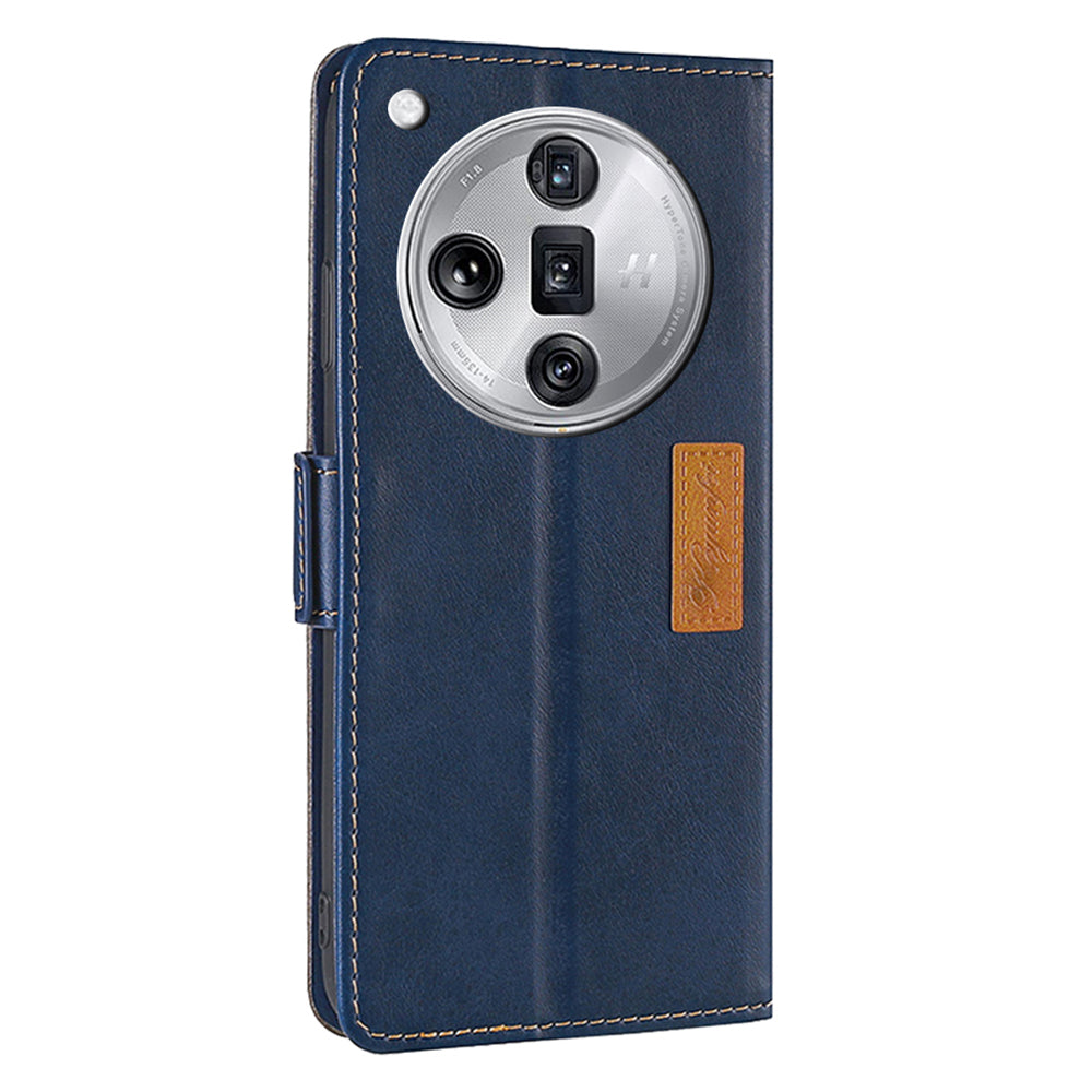 For Oppo Find X7 Ultra Phone Case Dual-Color Retro Leather Flip Cover