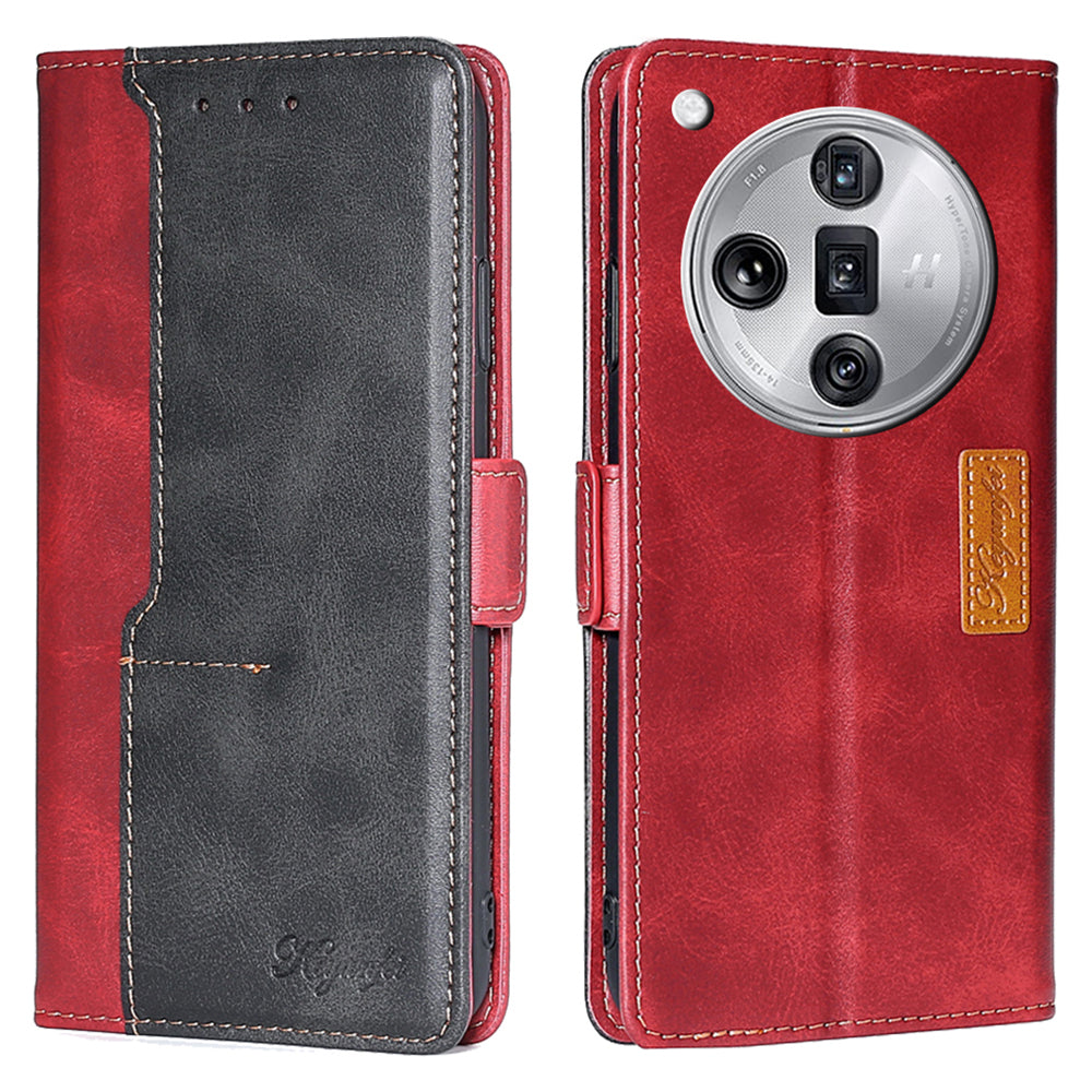 For Oppo Find X7 Ultra Phone Case Dual-Color Retro Leather Flip Cover