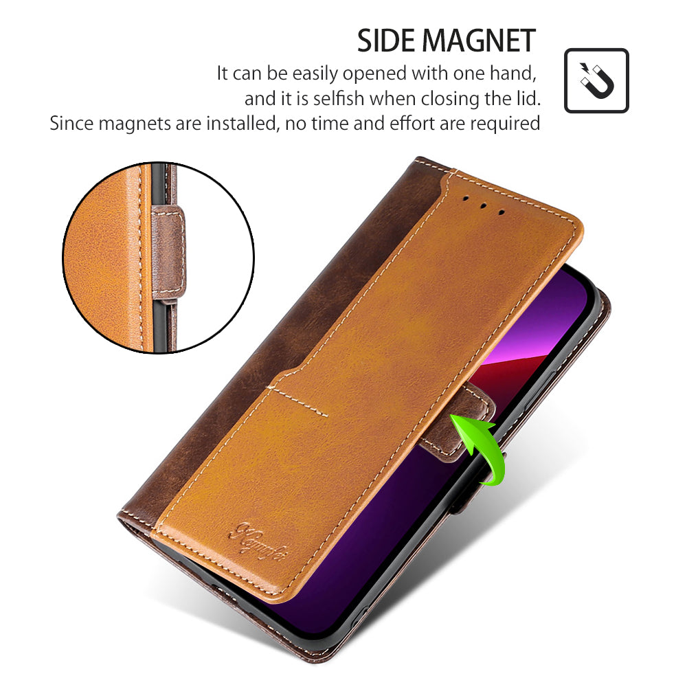 For Huawei nova 12 5G Cell Phone Case Dual-color PU Leather Cover with Magnetic Closure