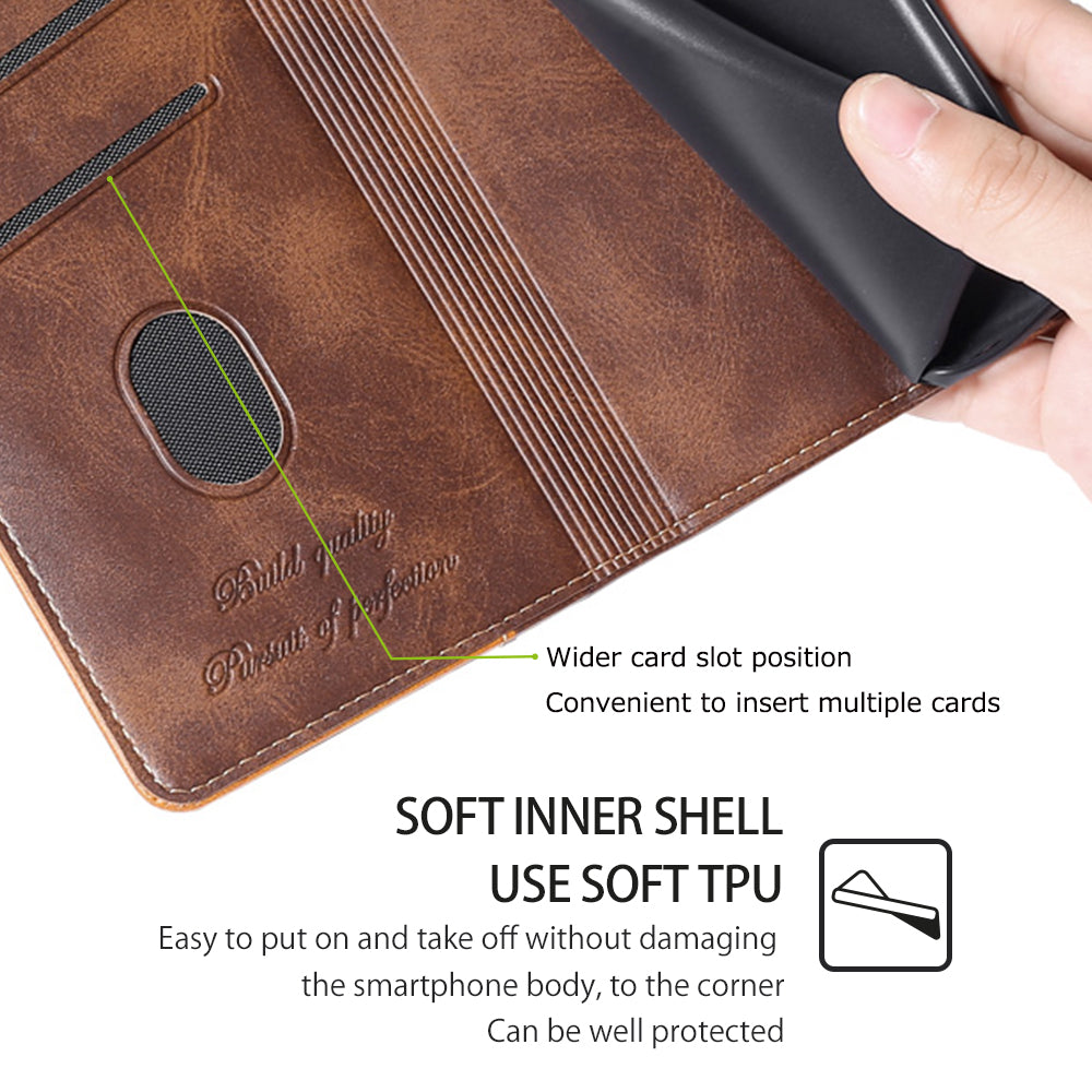 For Huawei nova 12 5G Cell Phone Case Dual-color PU Leather Cover with Magnetic Closure