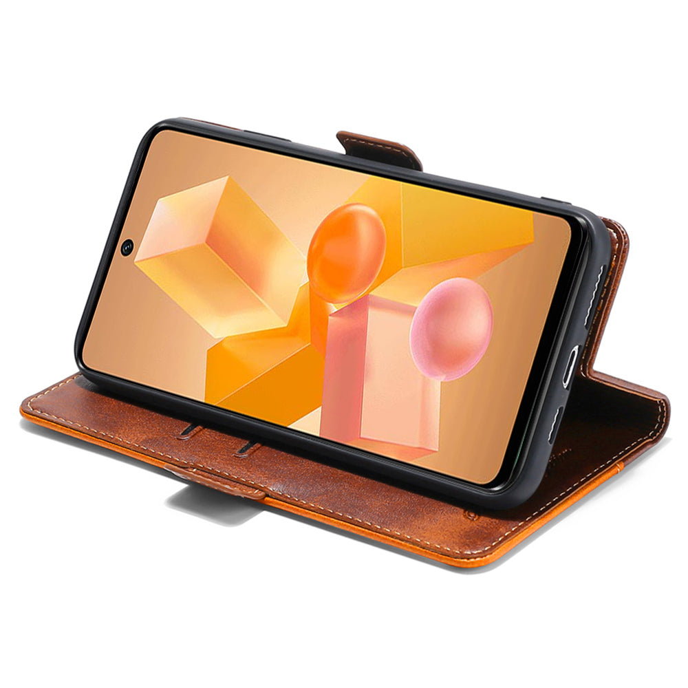 For Transsion Infinix Hot 40i Leather Case Dual-color Flip Stand Smart Phone Cover