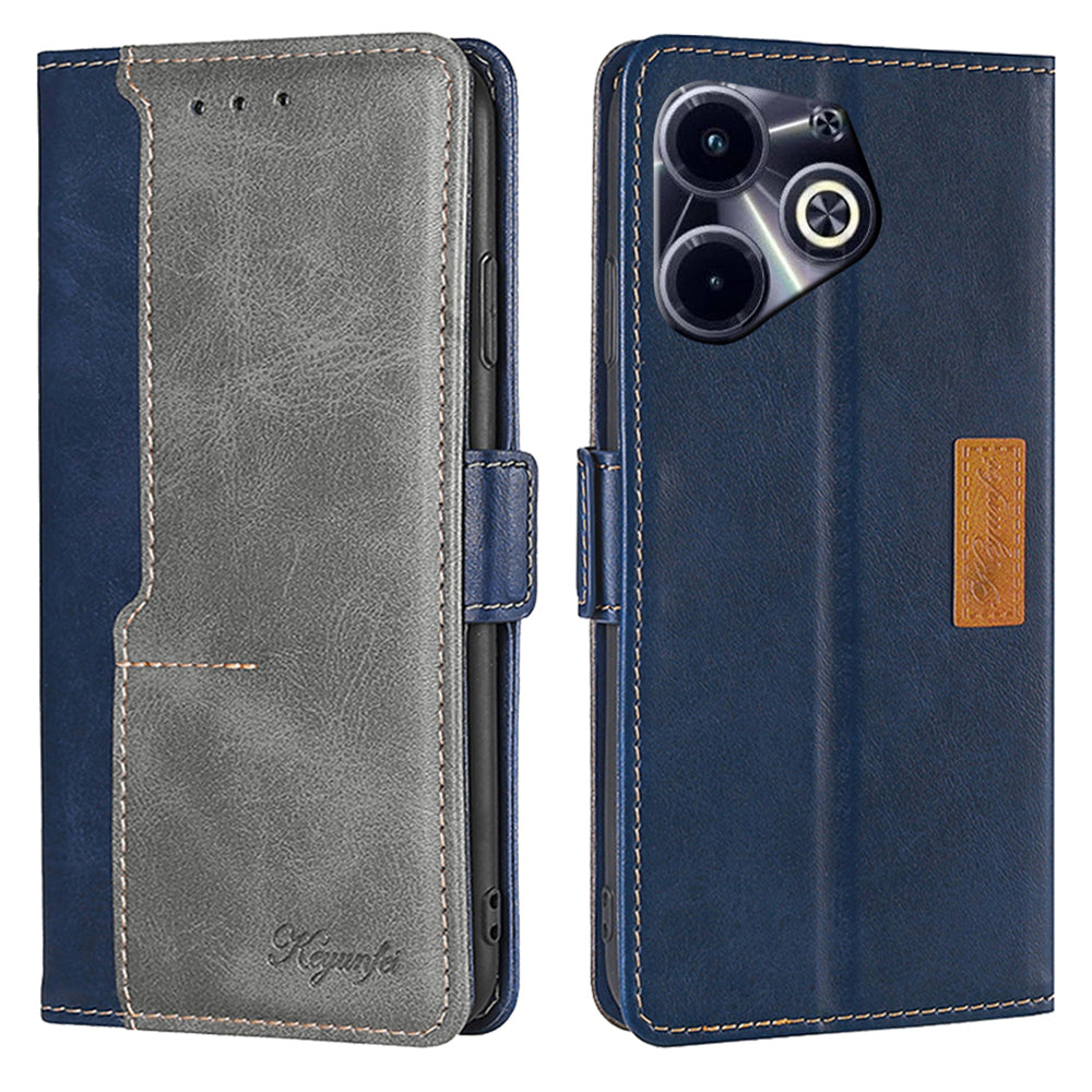For Transsion Infinix Hot 40i Leather Case Dual-color Flip Stand Smart Phone Cover