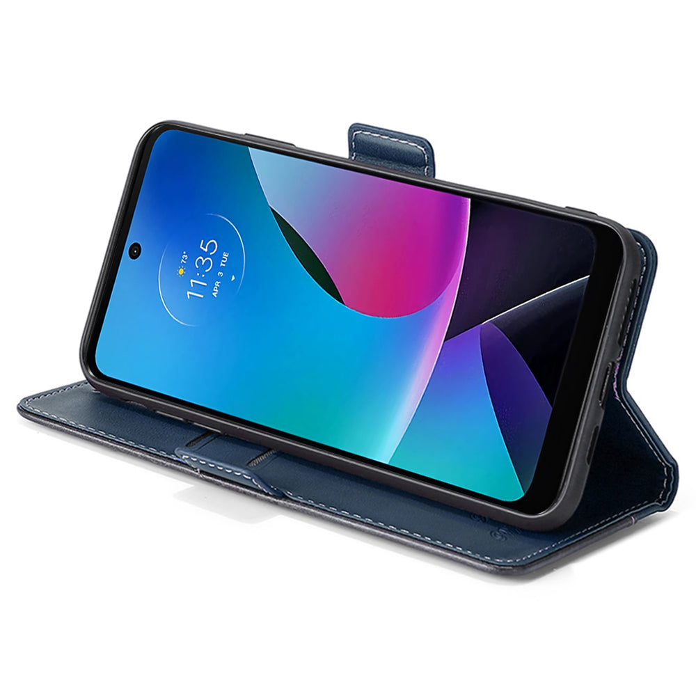 For Motorola Moto G Play (2024) 4G Case Dual-Color Stand Leather Flip Phone Cover