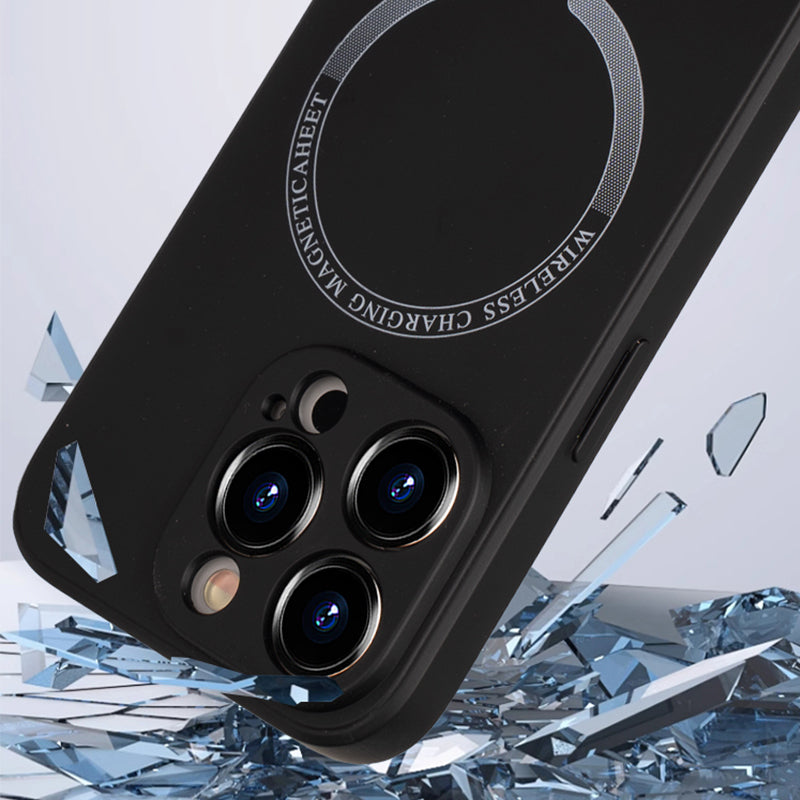 For iPhone 13 Pro Magnetic Phone Case Anti-Scratch TPU+PU Leather Phone Cover