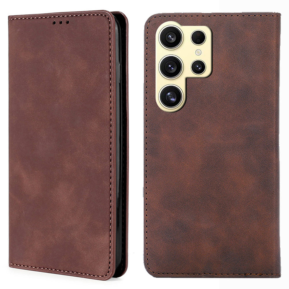 For Samsung Galaxy S24 Ultra Case Stand Card Slots PU Leather Folio Flip Phone Cover