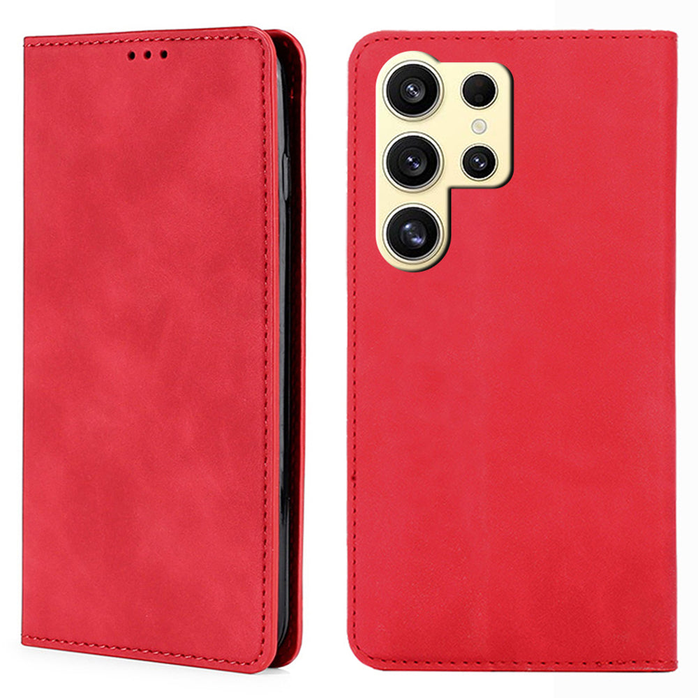For Samsung Galaxy S24 Ultra Case Stand Card Slots PU Leather Folio Flip Phone Cover
