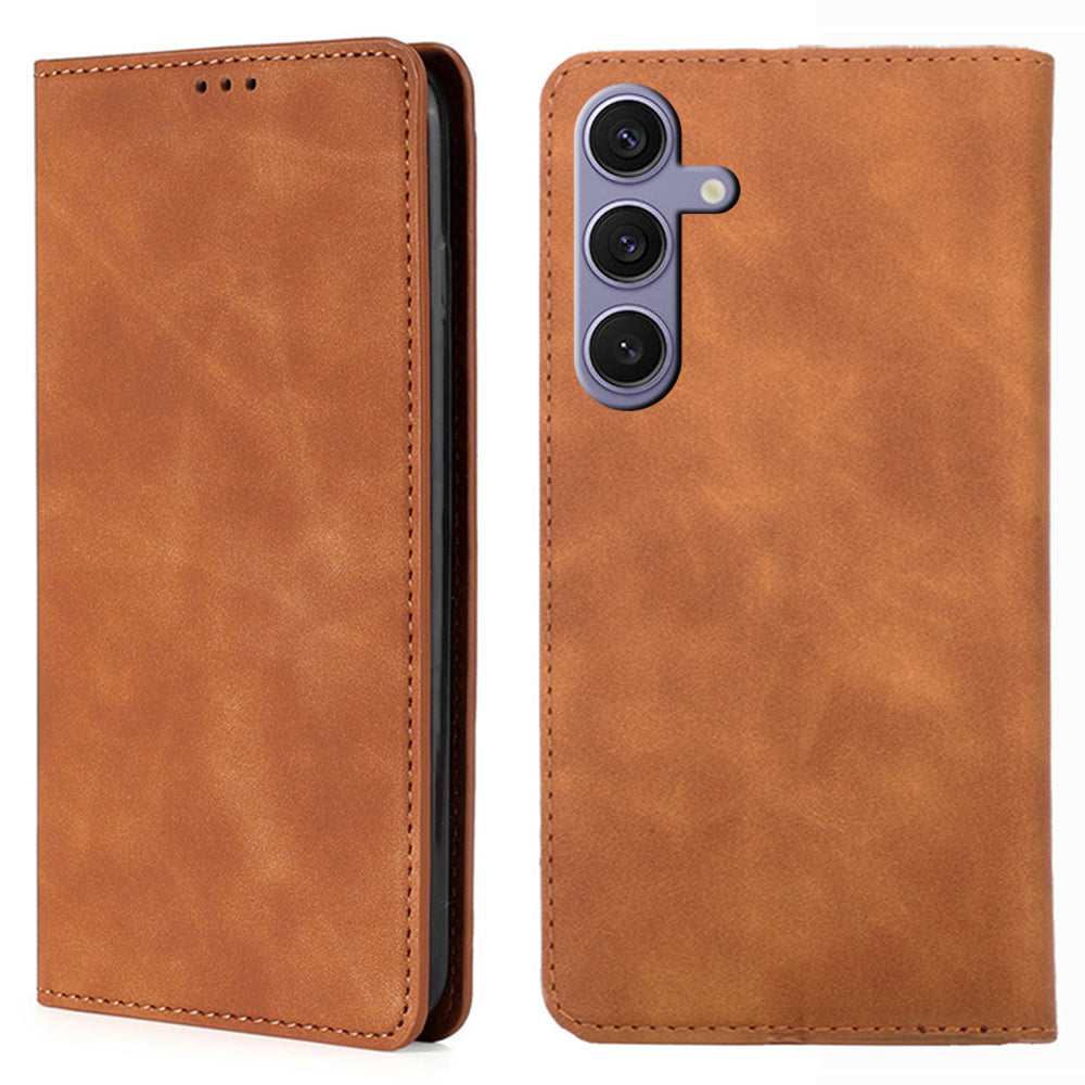 For Samsung Galaxy S24+ Magnetic Case Anti-Scratch Stand Card Holder Phone Cover