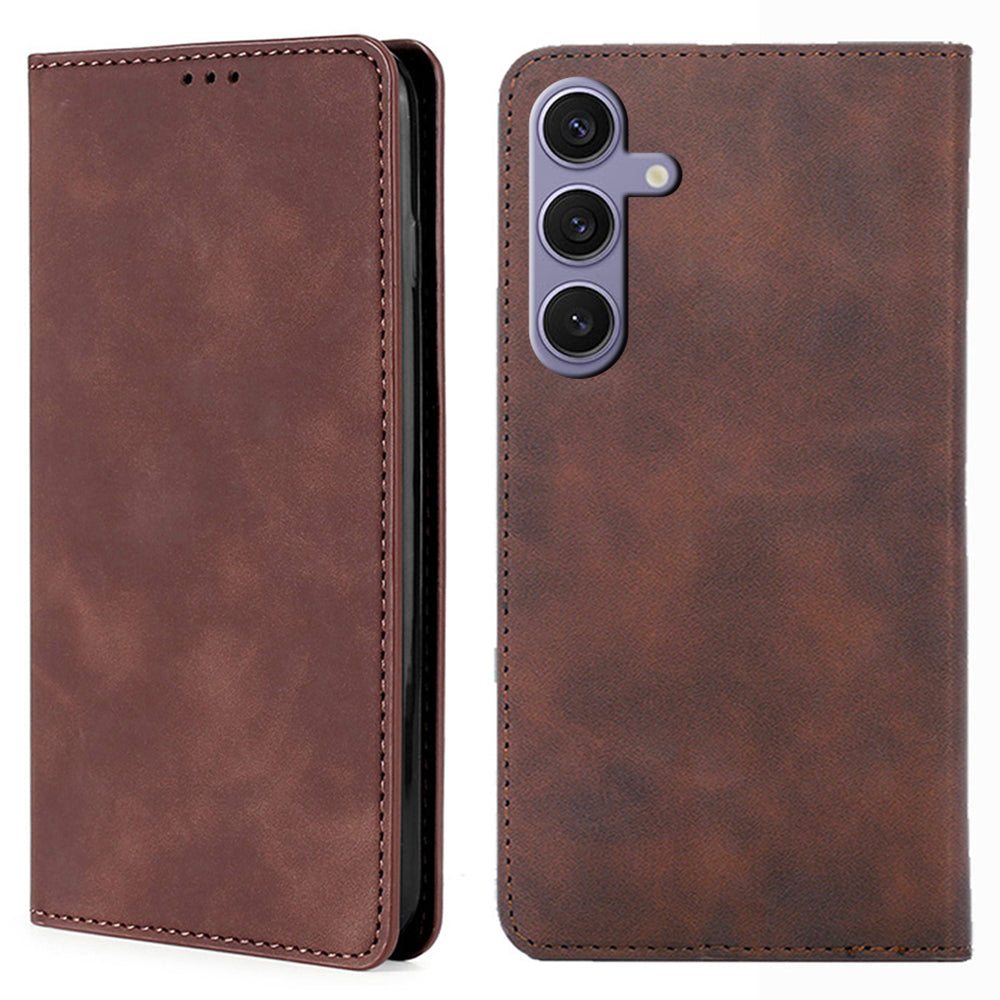 For Samsung Galaxy S24+ Magnetic Case Anti-Scratch Stand Card Holder Phone Cover