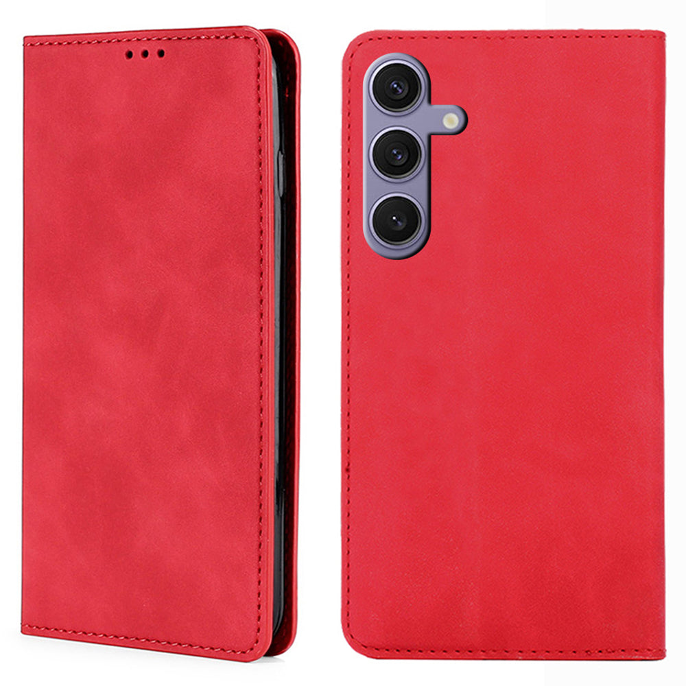 For Samsung Galaxy S24+ Magnetic Case Anti-Scratch Stand Card Holder Phone Cover