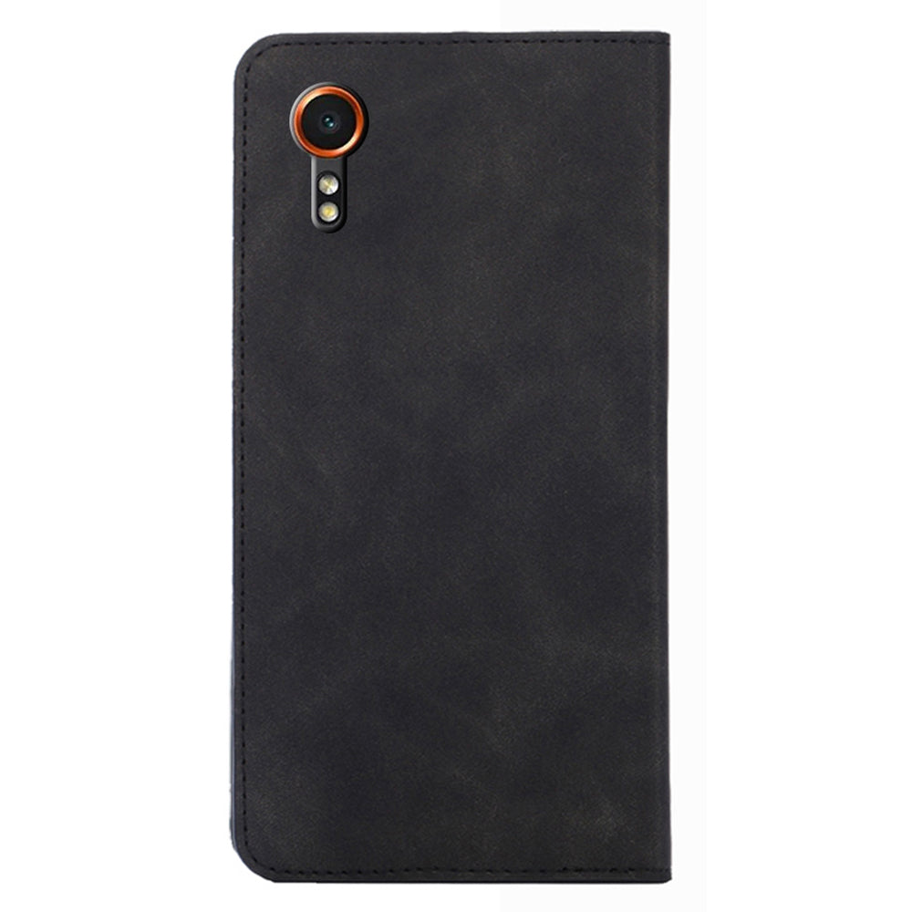 For Samsung Galaxy Xcover7 Case Skin-touch PU Leather Card Holder Phone Cover