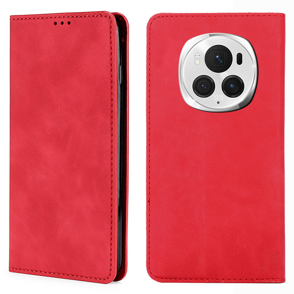 For Honor Magic6 Pro 5G Magnetic Case Anti-scratch Stand Card Holder Phone Cover