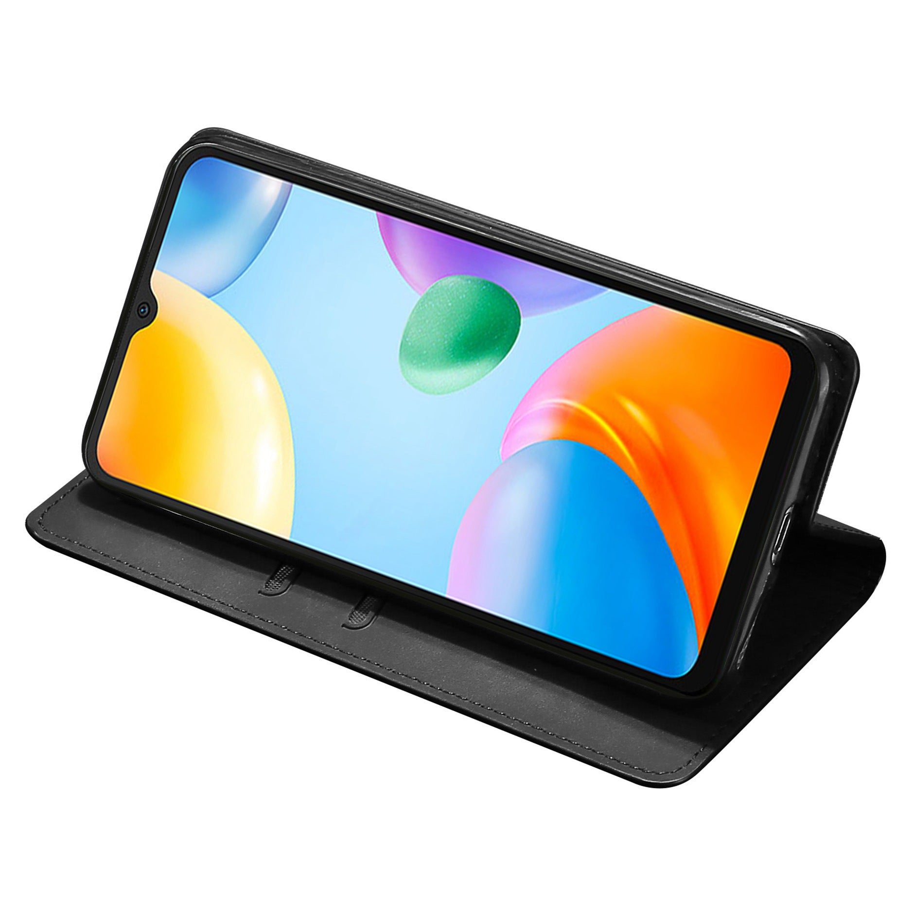 For Xiaomi Redmi Note 13 4G Case Skin-touch PU Leather Stand Smart Phone Cover